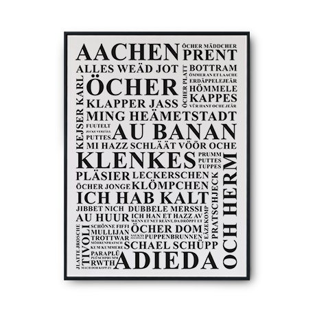 Plakat Aachener Wörter