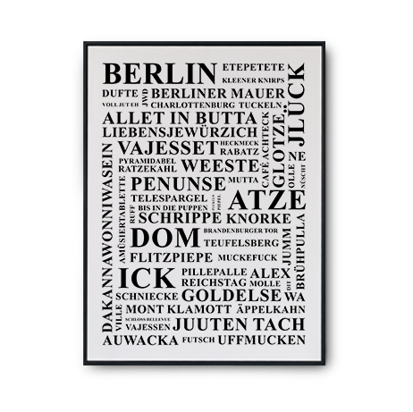 Plakat Berliner Wörter