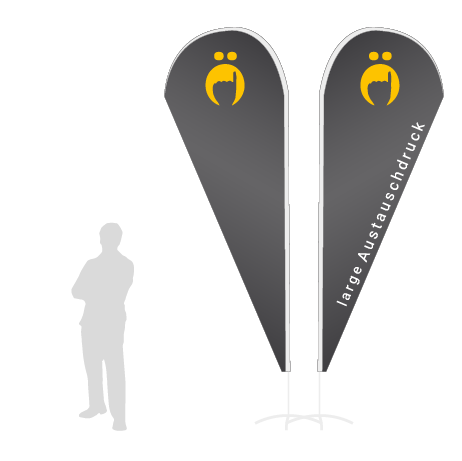 Beachflag Drop Austauschdruck | Large (350 cm) | beidseitig bedruckt