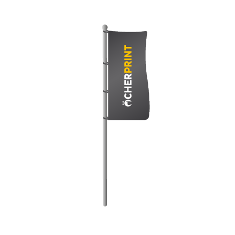 Hissflaggen ohne Ausleger | B 120 cm x H 600 cm | einseitig bedruckt
