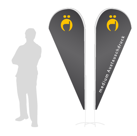 Beachflag Drop Austauschdruck | Medium (280 cm) | beidseitig bedruckt