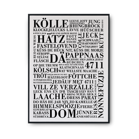 Plakat Kölner Wörter